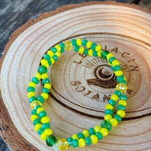 Orula Orisha Pulso Elastico Baby Eleke, Ifa Santeria Orula Baby Bracelet Doble